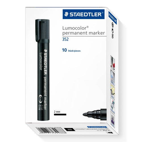 Staedtler Permanent Black Bullet Tip Lumocolor Marker 352-9