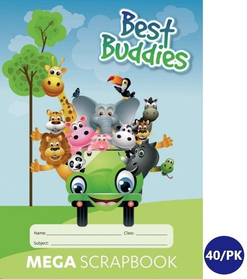 Writer Best Buddies Mega Scrap Book 64 Page 100gsm Pack 10