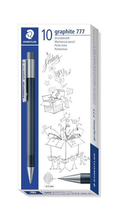 Staedtler Graphite 777 Mechanical Pencil 0.5mm Grey Barrel Box of 10 777 05-8