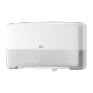 Tork Twin Mini Jumbo Toilet Roll Dispenser T2 System White