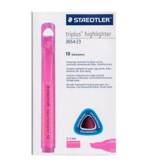 Staedtler Triplus Highlighter Pink Box of 10 3654-23 (EOL)
