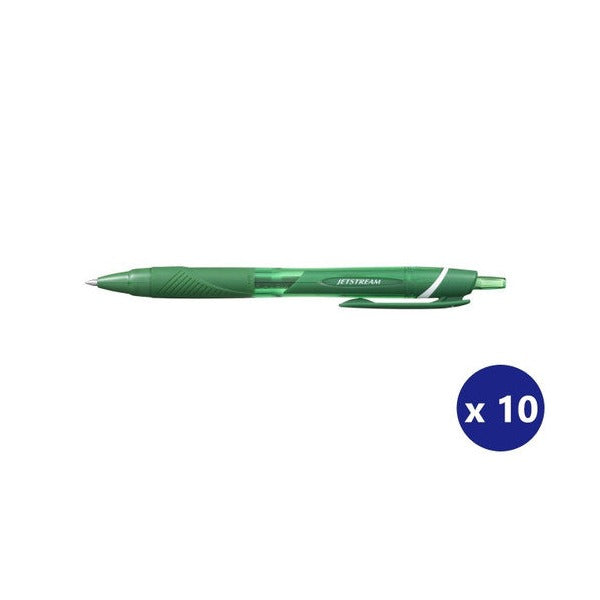 Uni Jetstream Colour Rollerball Pen 0.7mm Green Box of 10