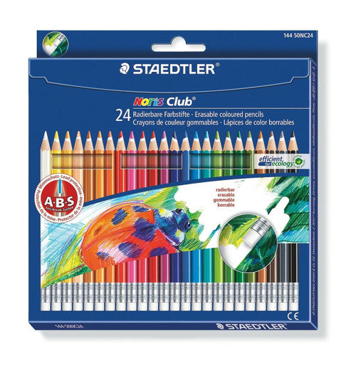Staedtler Noris Club Erasable Coloured Pencils Assorted Box of 24 144 50NC24
