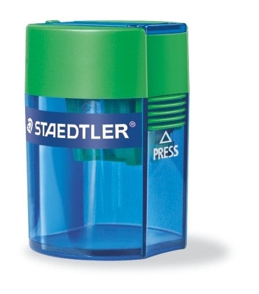 Staedtler Single Hole Tub Sharpener with Plastic Insert for Standard Pencils 511 006