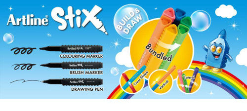 Artline Stix Drawing Pen Assorted Pack of 6
