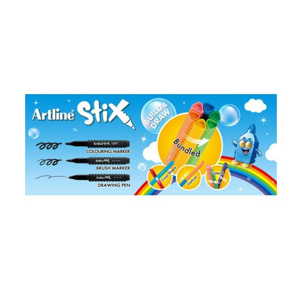 Artline Stix Drawing Pen Assorted Pack of 6 – view 3