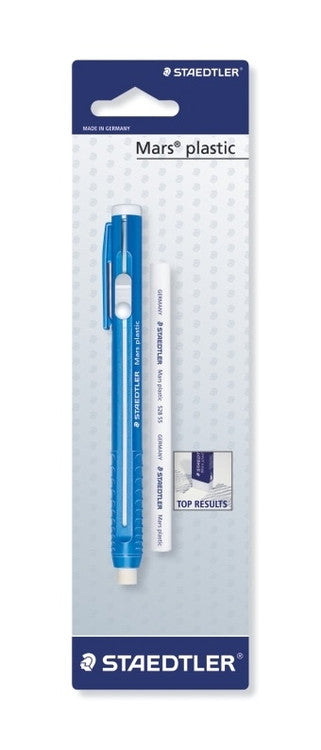 Staedtler Mars Plastic Eraser Holder with Spare Refill 10 Blistercards 528 50BKDA