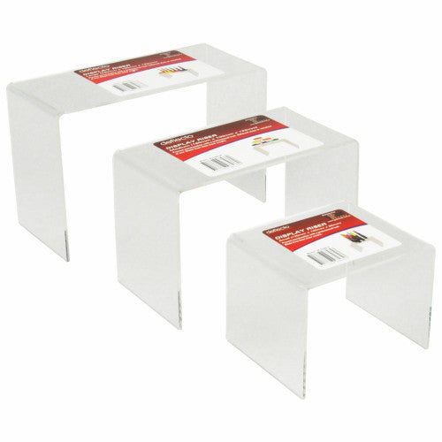 Deflecto Display Risers Set of 3