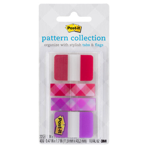 Post-it Flags Red and Violet Assorted Sizes Pack of 40 686-RV-PLAID