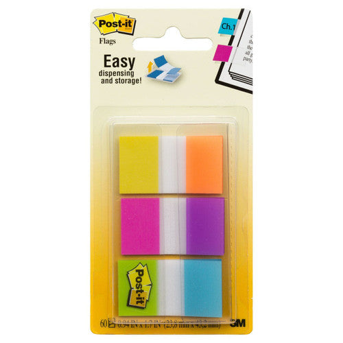 Post-it Flags Bright Assorted 25 x 43mm 680-EG-ALT