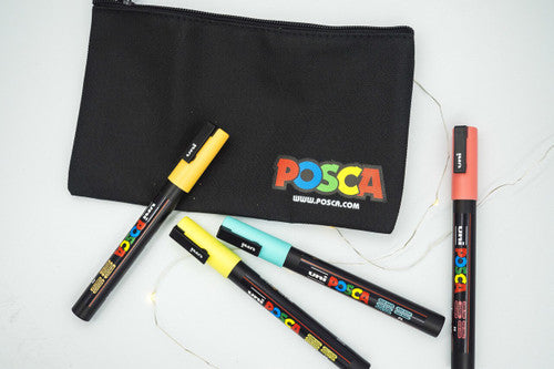 Posca PC-3M Paint Marker Pen Creative Crafts Pastel Assorted Wallet of 4