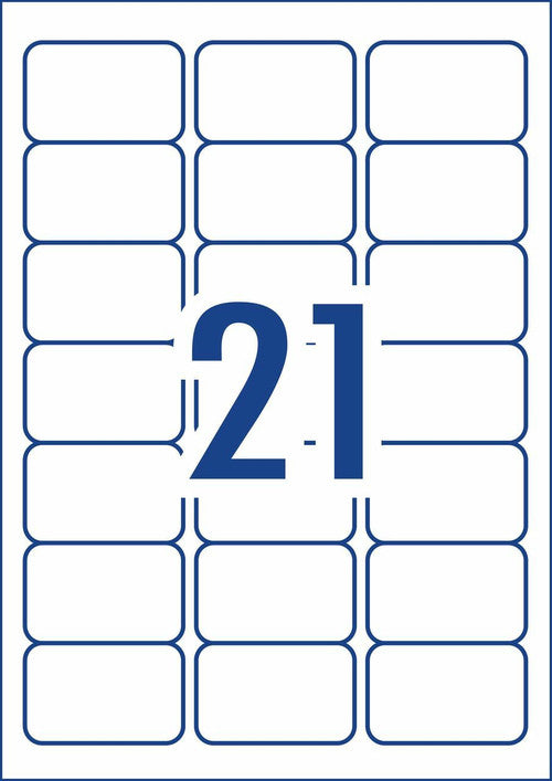 AveryEco Quick Peel Address Labels with Sure Feed L7160 420 Pack 63.5 x 38.1mm Laser White 21UP