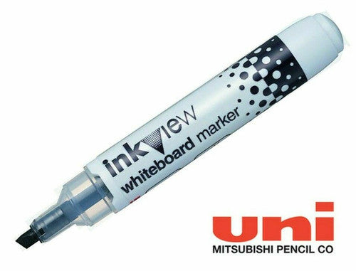 Uni Inkview Whiteboard Marker Bullet Tip 1.8mm Black Box of 12
