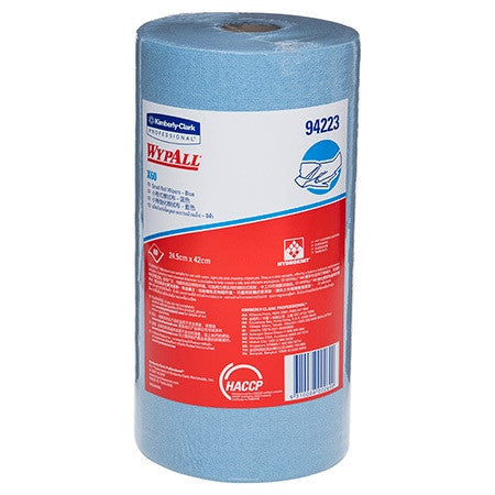 WypAll X60 Small Roll Wiper Blue 80 Wipers Box of 6