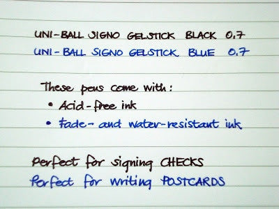 Uni-Ball Signo Gelstick Rollerball Pen 0.7mm Assorted Wallet of 8