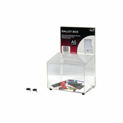 Deflecto Clear Ballot Box A5 Landscape