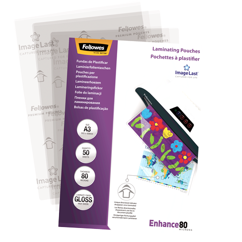 Fellowes ImageLast A3 80 Micron Laminating Pouch Pack 50