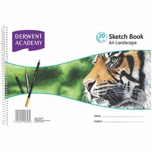Derwent Academy Sketch Book Polypropylene A4 Landscape 20 Sheets Box of 5
