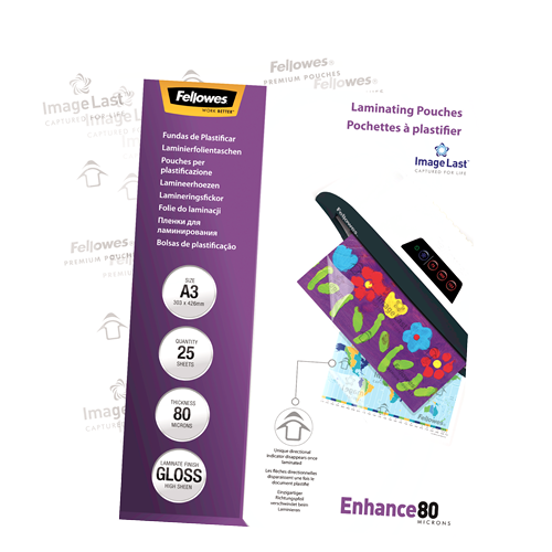 Fellowes ImageLast A3 80 Micron Laminating Pouch Pack 25