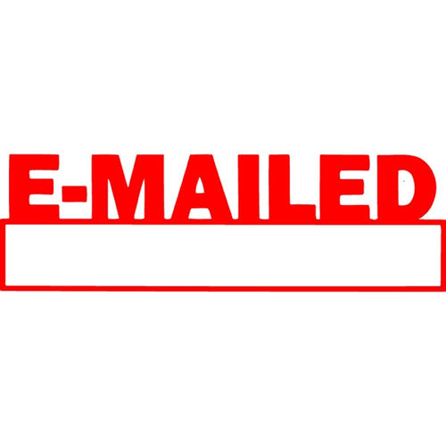 Xstamper Message Stamp Emailed/Date Red