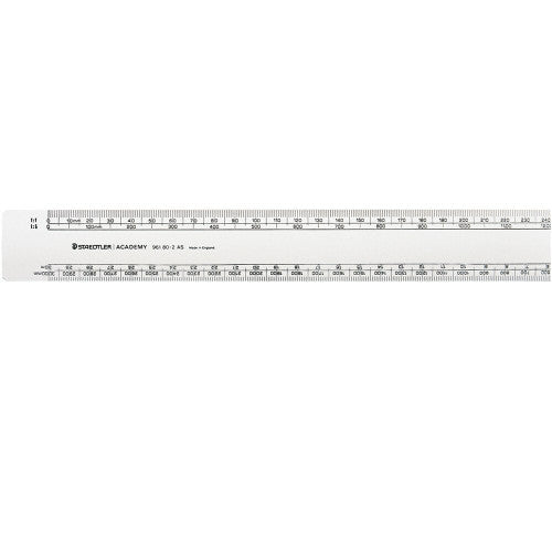 Staedtler Academy Oval 300mm Scale Ruler AS1212-2 961 80-2AS