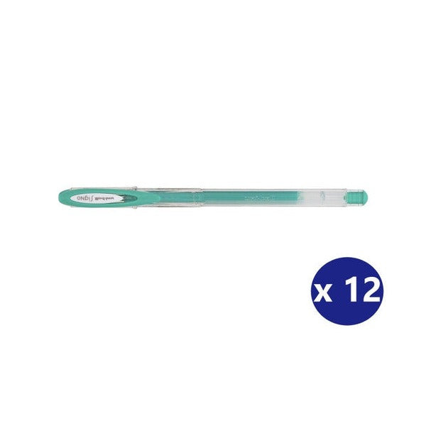 Uni Signo Angelic Colours Gel Ink Pen 0.7mm Green Box of 12