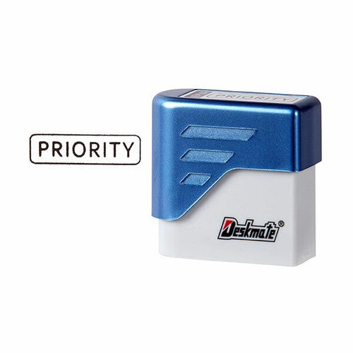 DeskMate Pre-Inked Office Stamp Priority Black