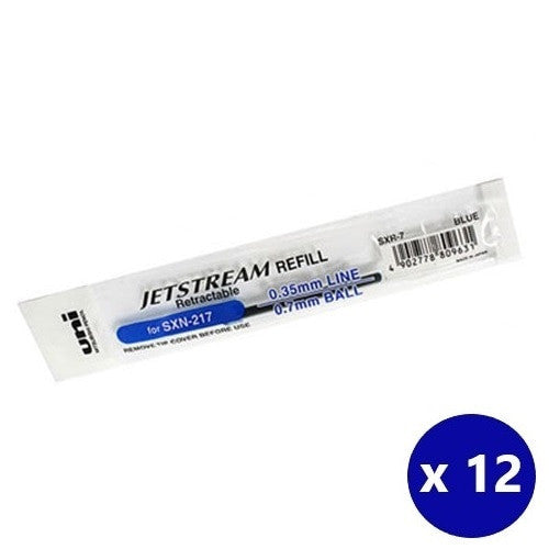 Uni SXR-7 Refill for Jetstream Retractable 0.7mm Blue Box of 12