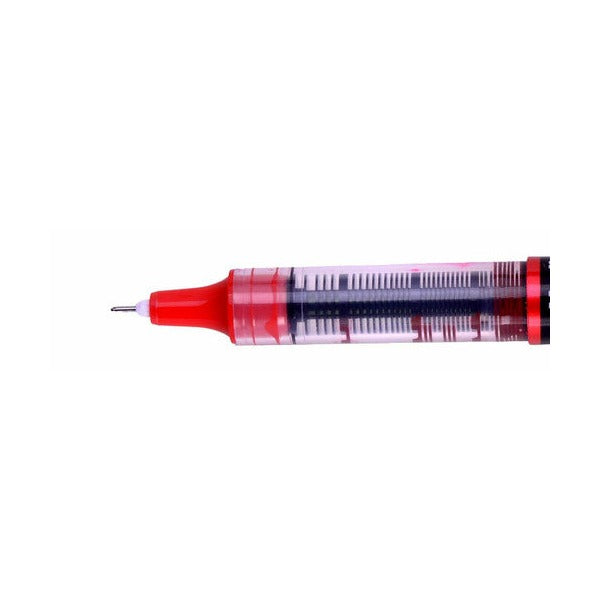 Uni-Ball Eye Needle UB-185S Liquid Ink Rollerball Pen 0.5mm Red Box of 12