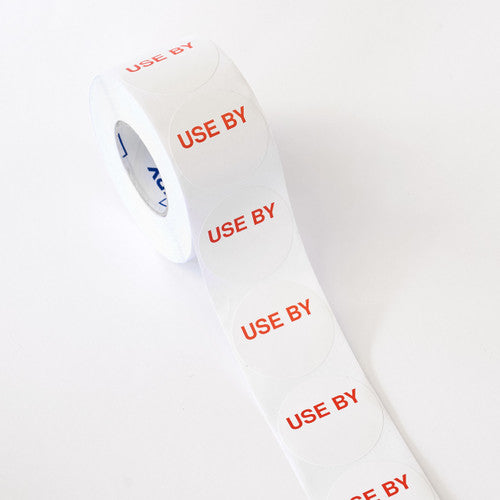 Avery Use By Labels Removable White Red 500 Labels