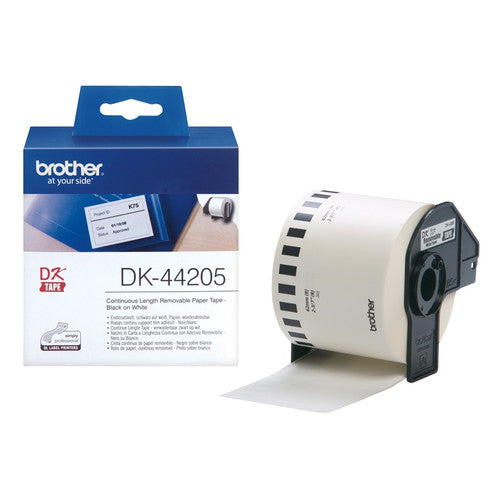 Brother Label Roll DK44205 62mm x 3048m Black on White
