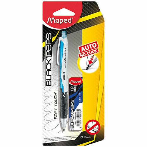 Maped Black Peps Automatic Mechanical Pencil 0.5mm with Refill