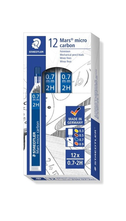 Staedtler Mars Micro Carbon Leads 0.7mm 2H 250 07-2H