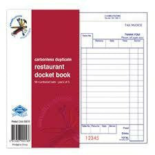 Small Business Essentials 2-Part NCR Restaurant Docket