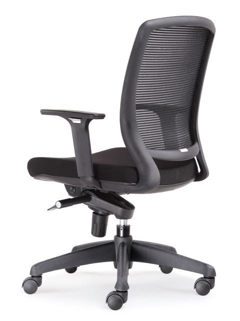 Rapidline Hartley Task Medium Mesh Back Chair Black Fabric