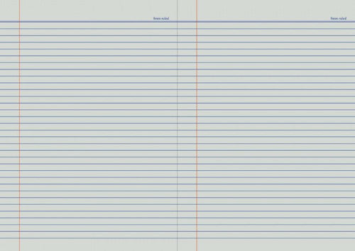 Writer Premium Exercise Book A4 96 Page 8mm Ruled Red Margin Circle Cover Pack 10 — open pages showing 8mm ruling