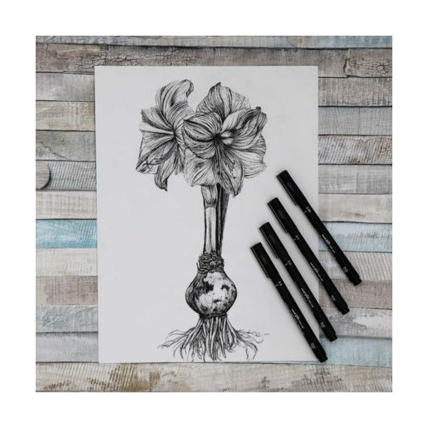 Uni Pin Fineliner 0.1mm Drawing Pen Black Box of 12