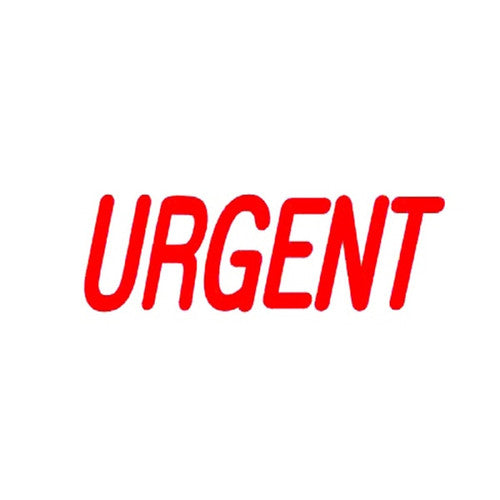 DeskMate Pre-Inked Office Stamp Urgent Red
