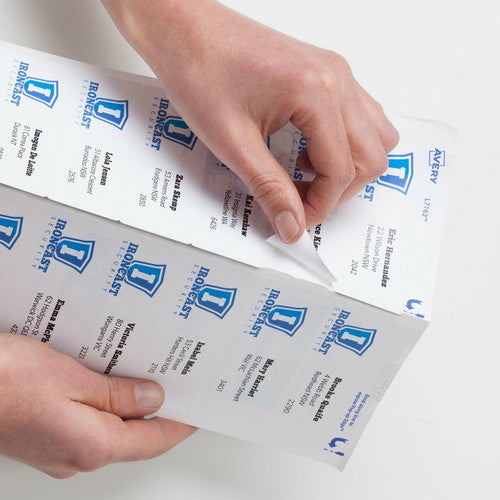 AveryEco Quick Peel Address Labels with Sure Feed L7159 420 Pack 64 x 33.8mm Laser White 24UP