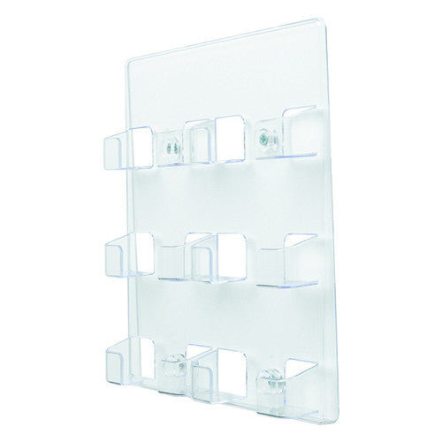 Deflecto Wall Mount Business Card Holder 6 Pocket Landscape Clear