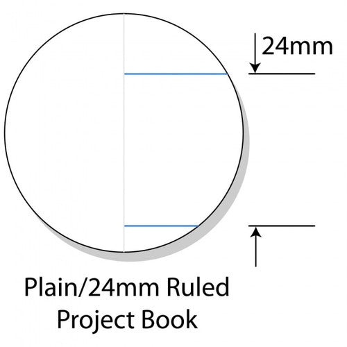 Writer Premium Story Book A4 64 Page Half Plain Half 24mm Solid Ruled Drill Cover Pack 10 — bulk pack of 10