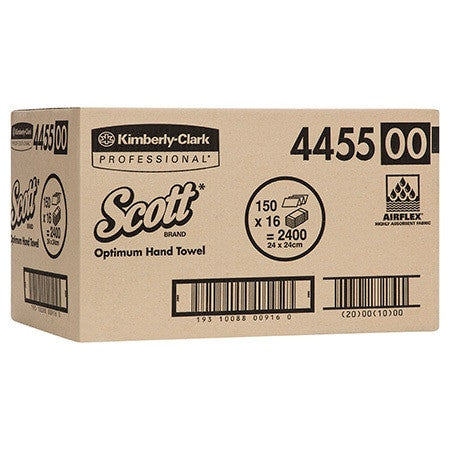 Scott Optimum Hand Towel White 150 Sheets Pack of 16