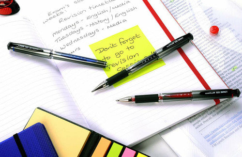 Uni-Ball Gel Impact UM-153S Gel Ink Pen 1.0mm Blue Box of 12
