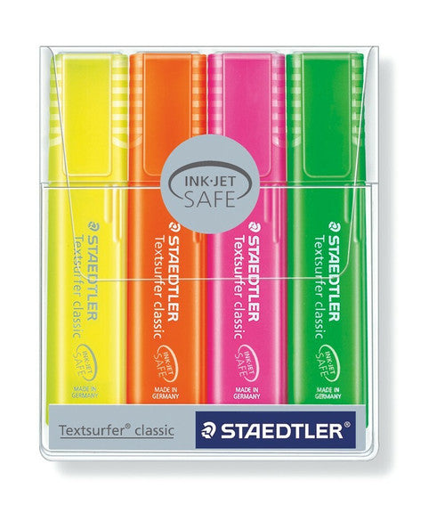 Staedtler Textsurfer Classic Rainbow Colour Highlighters Assorted Wallet of 4 364 P WP4