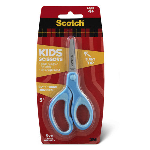Scotch 1442B Kids Scissors Soft Touch Handles Blunt Tip 127mm Blue Pack of 12
