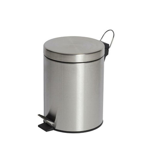 Compass Round Pedal Bin Stainless Steel 5L