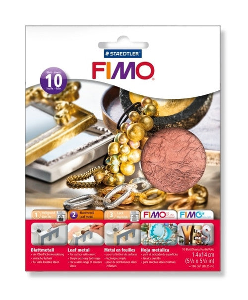 Fimo Leaf Metal Copper Pack of 10