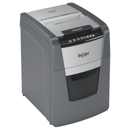 Rexel Optimum AutoFeed+ 100X Cross Cut Paper Shredder Black