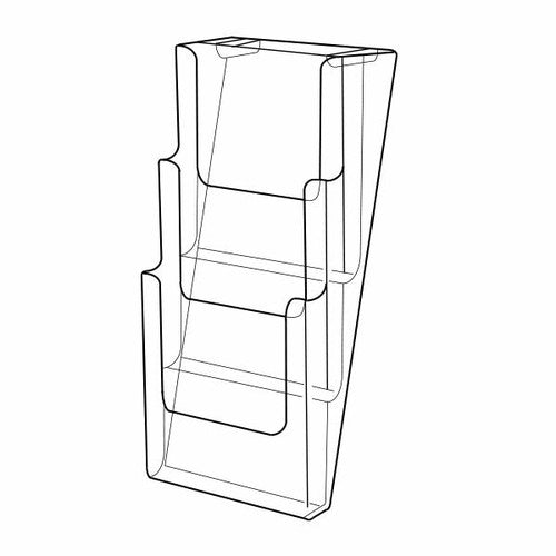 Deflecto Stackable Wall Mount Brochure Holder A4
