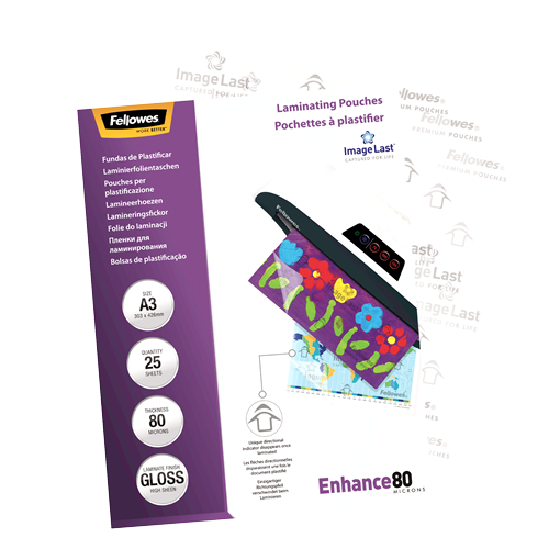 Fellowes ImageLast A3 80 Micron Laminating Pouch Pack 25